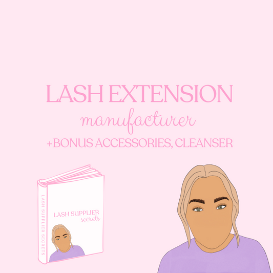 Lash Extension Manufacturer (classic, premade, promade) + BONUS accessories, disposables and lash cleanser